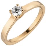 RASK sh916020 Solitaire ring 14K pink guld 585 0.25ct. W-SI