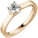 RASK sh916030 Solitaire ring 14K pink guld 585 0.50ct. W-SI