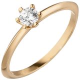 RASK sh917010 Solitaire ring 14K pink guld 585 0.15ct. W-SI