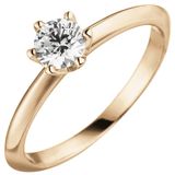 RASK sh917030 Solitaire ring 14K pink guld 585 0.50ct. W-SI