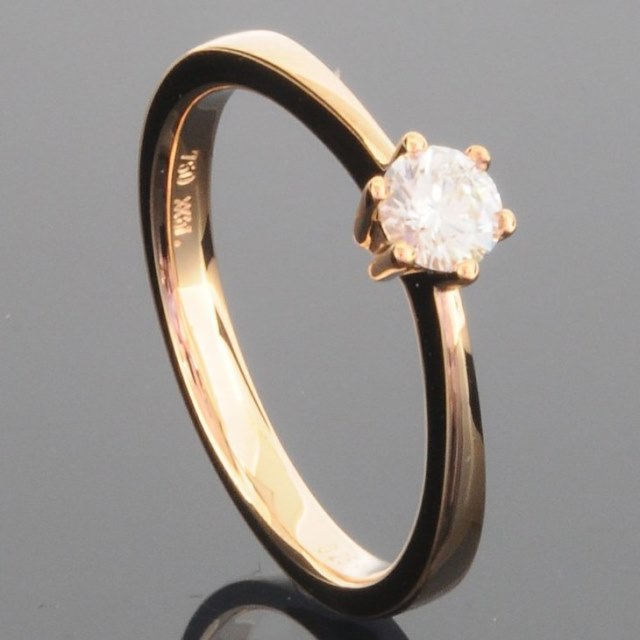 RASK wm129477019 Solitaire ring 18K rødguld 750 0.25ct. TW-SI