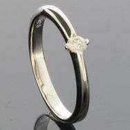RASK wm135076019 Solitaire ring 14K hvidguld 585 0.09ct. W-SI