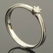 RASK wm135084019 Solitaire ring 14K hvidguld 585 0.07ct. W-SI