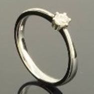 RASK wm135086019 Solitaire ring 14K hvidguld 585 0.15ct. W-SI