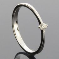 RASK wm135116019 Solitaire ring 14K hvidguld 585 0.07ct. W-SI