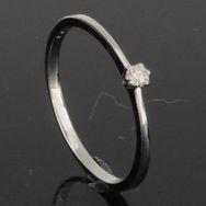 RASK wm135129019 Solitaire ring 14K hvidguld 585 0.03ct. W-SI