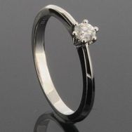 RASK wm135150019 Solitaire ring 14K hvidguld 585 0.12ct. W-SI