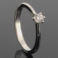 RASK wm135151019 Solitaire ring 14K hvidguld 585 0.20ct. W-SI