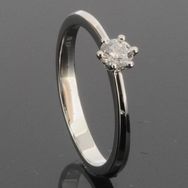 RASK wm135152019 Solitaire ring 14K hvidguld 585 0.17ct. W-SI