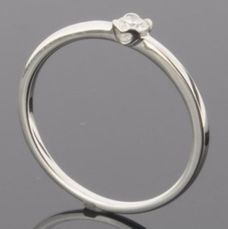 RASK wm135211019 Solitaire ring 14K hvidguld 585 0.10ct. W-SI