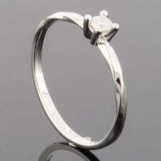 RASK wm135241019 Solitaire ring 14K hvidguld 585 0.07ct. W-SI
