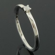 RASK wm139879019 Solitaire ring 14K hvidguld 585 0.05ct. W-SI
