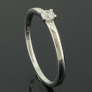 RASK wm139880019 Solitaire ring 14K hvidguld 585 0.10ct. W-SI