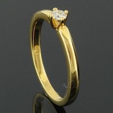 RASK wm128765019 Solitaire ring 18K guld 750 0.10ct. TW-SI