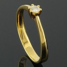 RASK wm128817019 Solitaire ring 18K guld 750 0.10ct. TW-SI
