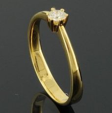 RASK wm128818019 Solitaire ring 18K guld 750 0.15ct. TW-SI
