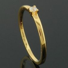 RASK wm129116019 Solitaire ring 14K guld 585 0.05ct. W-SI