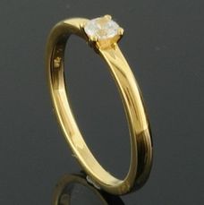 RASK wm129118019 Solitaire ring 14K guld 585 0.15ct. W-SI