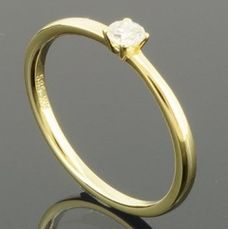 RASK wm129191019 Solitaire ring 14K guld 585 0.12ct. W-SI