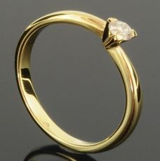 RASK wm129265019 Solitaire ring 14K guld 585 0.15ct. TW-SI