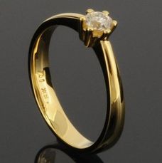 RASK wm129267019 Solitaire ring 18K guld 750 0.20ct. TW-SI