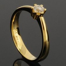 RASK wm129267219 Solitaire ring 18K guld 750 0.20ct. TW-SI