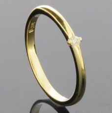RASK wm129308019 Solitaire ring 14K guld 585 0.03ct. W-SI