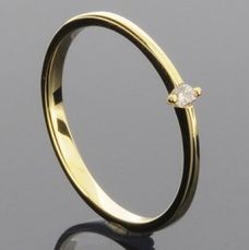 RASK wm129366019 Solitaire ring 14K guld 585 0.04ct. W-SI