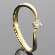 RASK wm129375019 Solitaire ring 14K guld 585 0.07ct. W-SI