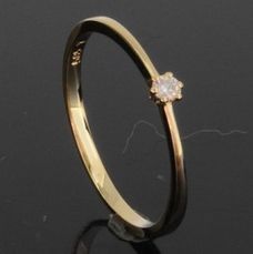 RASK wm129381019 Solitaire ring 14K guld 585 0.03ct. W-SI