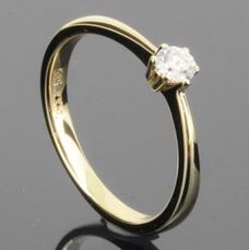 RASK wm129388019 Solitaire ring 14K guld 585 0.15ct. W-SI