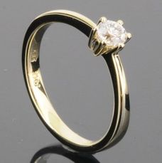 RASK wm129390019 Solitaire ring 14K guld 585 0.25ct. W-SI