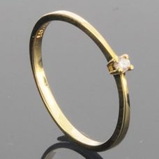 RASK wm129406019 Solitaire ring 14K guld 585 0.03ct. W-SI