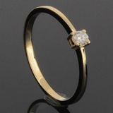 RASK wm129408019 Solitaire ring 14K guld 585 0.10ct. W-SI