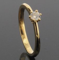 RASK wm129419019 Solitaire ring 14K guld 585 0.17ct. W-SI