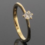 RASK wm129420019 Solitaire ring 14K guld 585 0.20ct. W-SI