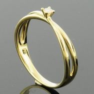 RASK wm129548019 Solitaire ring 14K guld 585 0.04ct. W-SI