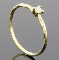 RASK wm129579019 Solitaire ring 14K guld 585 0.04ct. W-SI