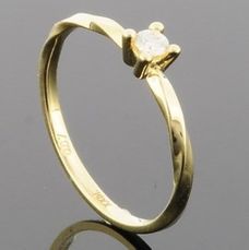 RASK wm129583019 Solitaire ring 14K guld 585 0.07ct. W-SI