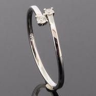 RASK wm158996019 2 stens ring 14K hvidguld 585 Diamanter 0.10ct.