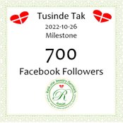 Milepæl 2022-10-26 : 700 følgere på Facebook