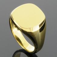 Herrering ringskinne 4,4-11,1mm poleret og matteret 15x14mm 14K guld -