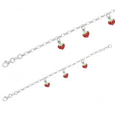 Jordbær armbånd sølv 318110