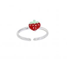 Jordbær ring sølv la311106