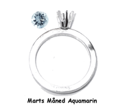 M03 Marts Aquamarin / Sølv