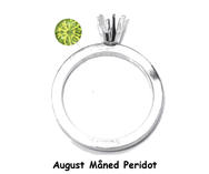 M08 August Peridot / Sølv