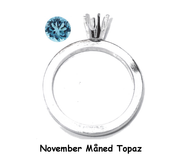 M11 November Topaz / Sølv
