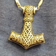 RASK V.K.N.G. Thors Hammer Guld vedhæng Viking