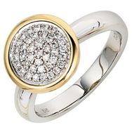 RASK sh005160 Cluster ring 12,2mm 14K bicolor guld 585, Diamanter 0.28