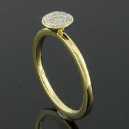 RASK wm145077019 Cluster ring 6,7mm, 14K guld 585, Diamanter 0.10ct. W